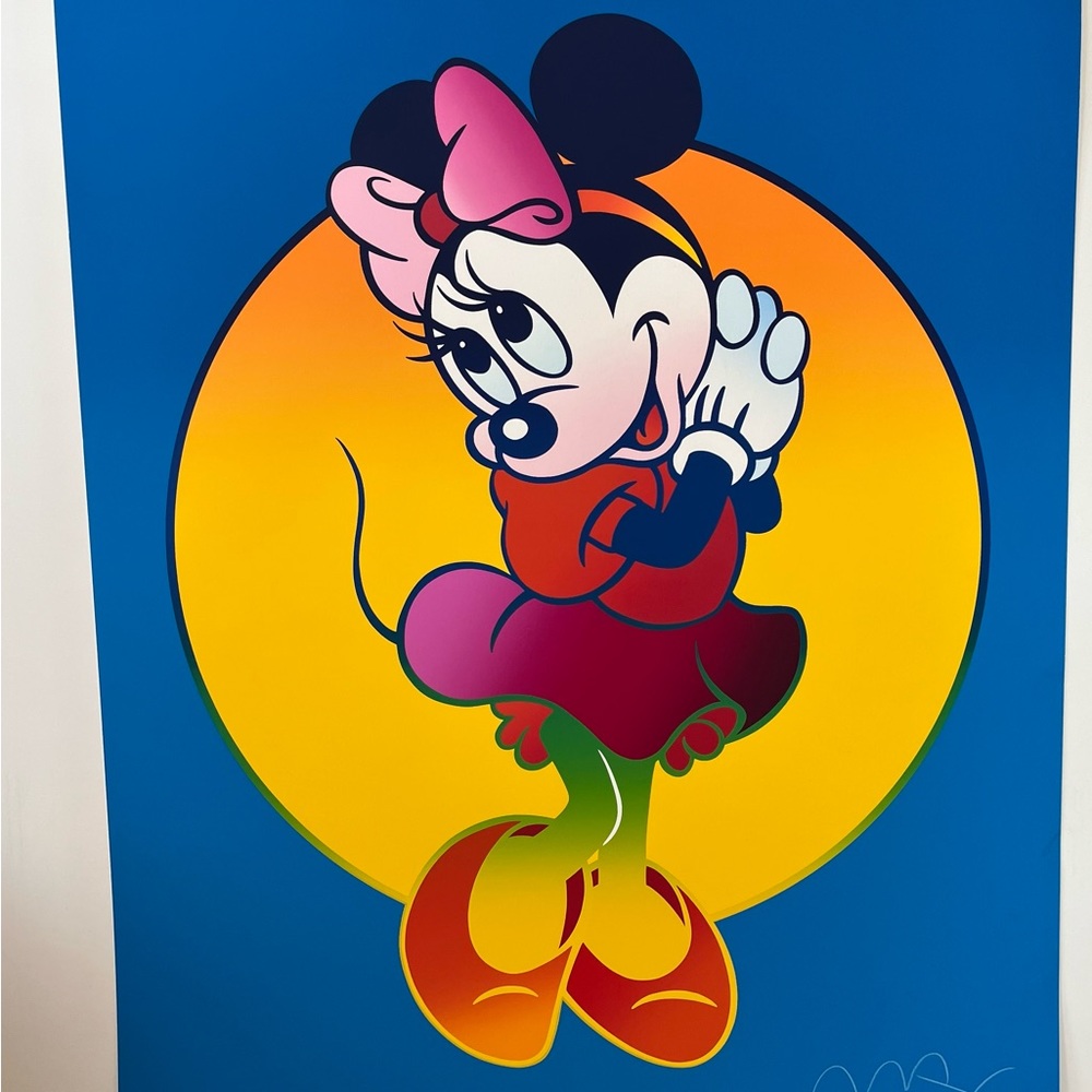Unframed Peter Max Minnie & Mickey Mouse Serigraph
